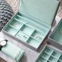 Dove Grey With Mint Classic Jewellery Box, thumbnail 2 of 8