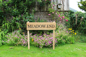 Extra Large Outdoor Wooden Sign With Posts, 3 of 7