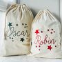 Embroidered Stars Christmas Sack, thumbnail 1 of 5