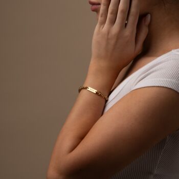 Personalised Gold Byzantine Wheat Bracelet, 5 of 9