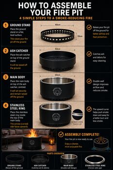 Smokeless Fire Pit, Outdoor Patio Heater, 3 of 3