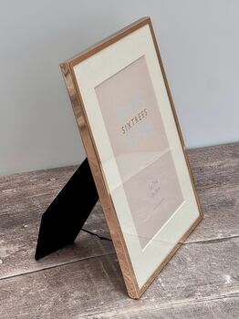 Sixtrees Rose Gold Tone Photo Frame With Aperture, Five X Seven, 3 of 3