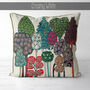 Serene Forest Bright, Mid Century Style Cushion, thumbnail 8 of 9