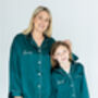 Personalised Girl's Green Satin Pyjama's, thumbnail 4 of 8