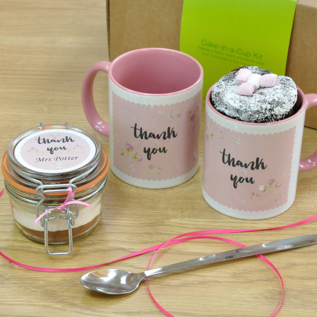 Thankyou Flowers Chocolate Mug Cake Kit By Lily Grace Baking Gifts