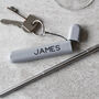 Personalised Eco Friendly Metal Straw Keyring For Him, thumbnail 1 of 10