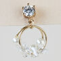 Pearl And Crystal Dangle Stud Earrings, thumbnail 3 of 3