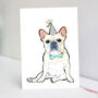 White French Bulldog Birthday Card | French Bulldog, thumbnail 1 of 3