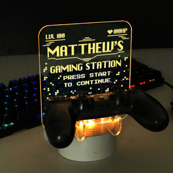Personalised Gaming Controller Holder LED Light, 8 of 10