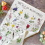 A Z Of Wildflowers Tea Towel, thumbnail 2 of 5
