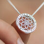 Positve Flower Necklace With Affirmations, Solid Silver, thumbnail 1 of 7