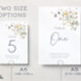 Wildflower Wedding Table Numbers And Names, thumbnail 2 of 4