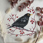 Blackbird At Dawn Modern Cross Stitch Kit, thumbnail 1 of 5