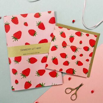 Strawberry Birthday Card With Gold Foil, 4 of 6