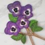 Handpainted February Birthday Flower Violet With Bottle, thumbnail 5 of 8