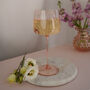 Pink Handblown Ripple Wine Glass, thumbnail 1 of 3
