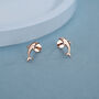 Sterling Silver Dolphin 16 G Flat Back Earrings, thumbnail 5 of 11