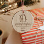 Your First Christmas As My Grandparents Wooden Bauble, thumbnail 2 of 5