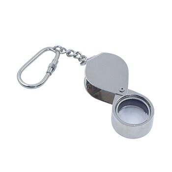 Personalised Silver Colour Loupe With Keyring, 2 of 8