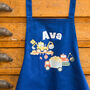 Children’s Personalised Digger Arts And Crafts Apron, thumbnail 1 of 7