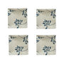 Luxury Christmas Heavy Linen Feel Napkin Sets Mistletoe Off White / Beige, thumbnail 4 of 5