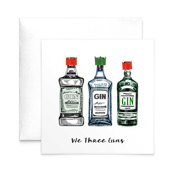 'We Three Gins' Gin Christmas Card, 2 of 2