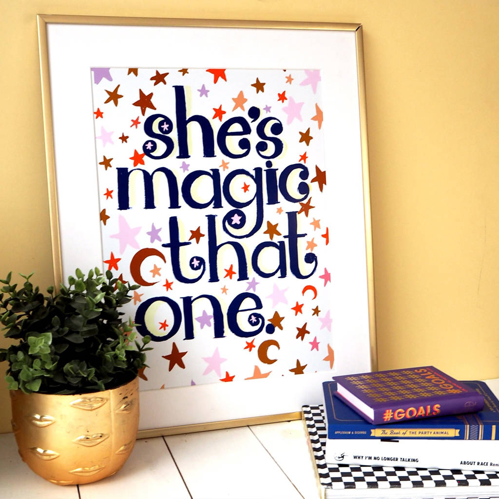 She's Magic Typography Print, 1 of 2