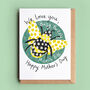 Busy Buzzy Mama Bee Birthday Or Mother's Day Card, thumbnail 2 of 3
