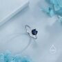 Sterling Silver One Carat Sapphire Blue Cz Ring, thumbnail 5 of 12