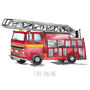 Personalised Fire Engine Art Print, thumbnail 3 of 5