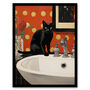 Now Wash Your Paws Cat Bathroom Painting Wall Art Print, thumbnail 5 of 6