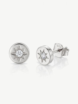 Gold Or Silver Star Coin Stud Earrings, 3 of 6