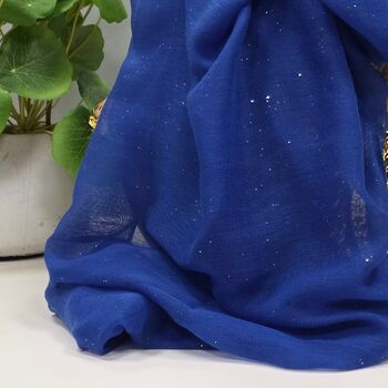 Sparkle Scarf In Royal Blue, 3 of 3