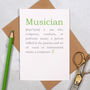 Personalised Musician Definition Music Lovers Card, thumbnail 4 of 6