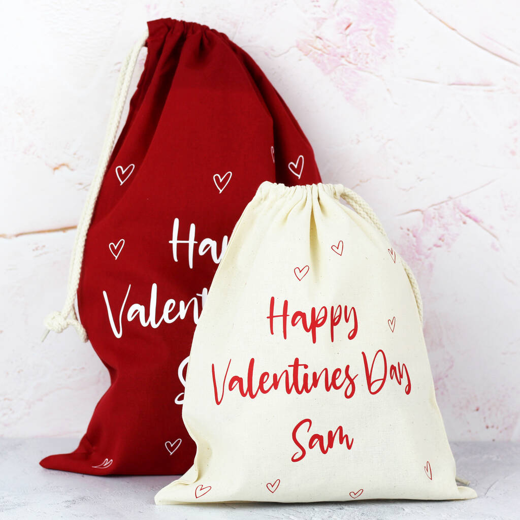 Happy Valentines Day Personalised Gift Bags By Oat Bespoke