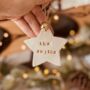Personalised Gold Star Bauble Tree Decoration, thumbnail 2 of 3