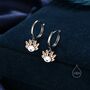 Axolotl Cute Sea Creature Hoop Earrings Sterling Silver, thumbnail 2 of 11