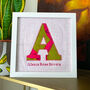 Framed Personalised African Print Letter, Baby Nursery, thumbnail 7 of 9