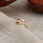 Gold Adjustable Wrap Hug Ring With Personalised Initials, thumbnail 3 of 9