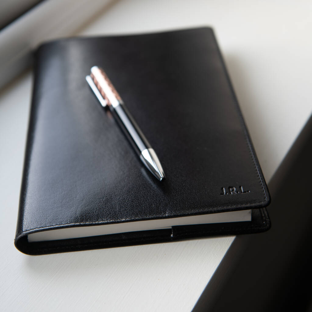 Personalised Leather Lined A5 Notebook, 1 of 6