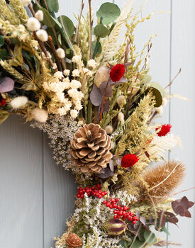 Dried Flower Door Wreath. Country Cottage, 4 of 6