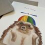 Hedgehog With Propeller Hat Card, thumbnail 1 of 6