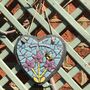 Personalised 'Bee Happy' Mosaic Hanging Heart, thumbnail 4 of 6
