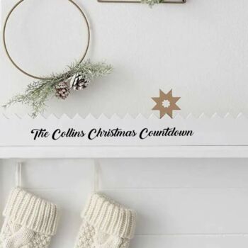 Personalised White Countdown Wooden Advent With Star, 2 of 3