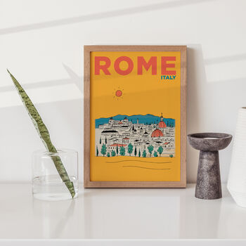 Personalised Rome Travel Illustration, 4 of 6