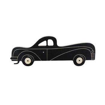 Retro Car Wooden Chalkboard With Chalk, 6 of 8