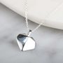 Stunning Silver Origami Heart Necklace, thumbnail 4 of 7