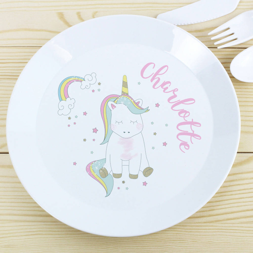 Personalised Baby Unicorn Plate
