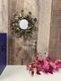 15cm Round Decorative Mirror Gold Metal Flower Design, thumbnail 1 of 6