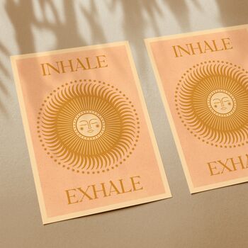 ‘Inhale Exhale’, Bohemian Sun, Wellness Art Print, 4 of 6